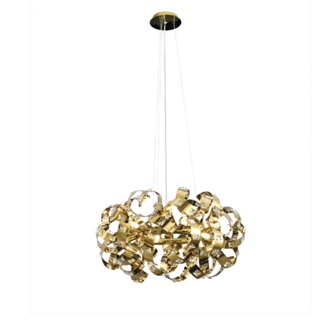 Querolustre Pendente Dcd06211 P/12 Lamp G9 Dourado