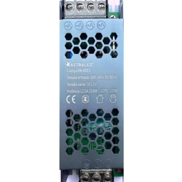 Astraled Driver 150w 12v 12.5a Dimerizavel P/perfil Slim Fa