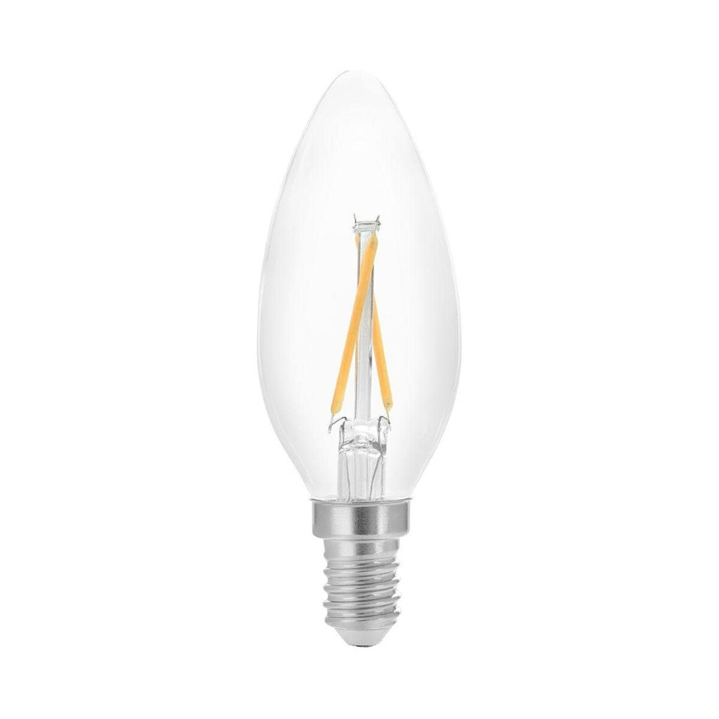 Lampada Vela Led E14 2w 2400k Filamento Bico Liso Transparente 127v Save Energy