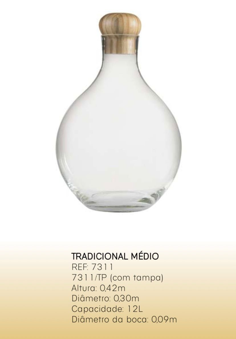 Madelustre Abajour Garrafao Med Tradicional C/tampa 7311/tp
