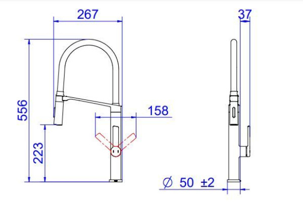 Docol Misturador Monoc Coz Balc B.alta Doc 32cm Chrome/preto
