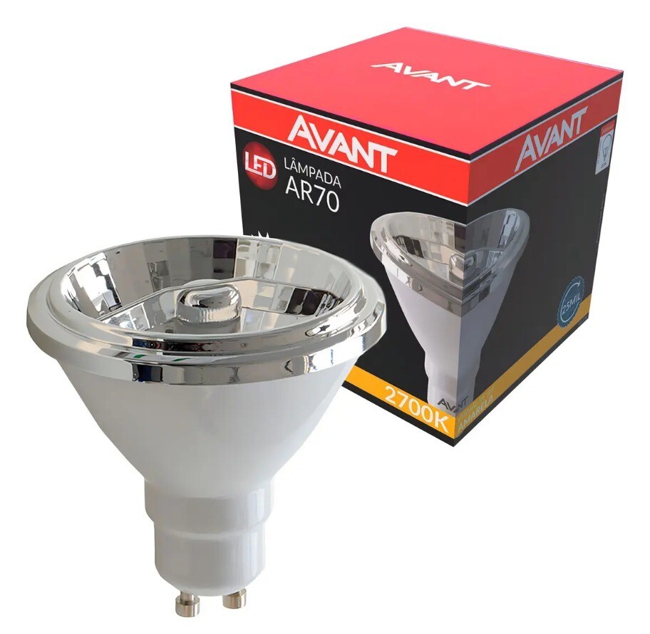 Lampada Led Ar70-in-24gu10-am2700k-4.8w-bivolt Avant