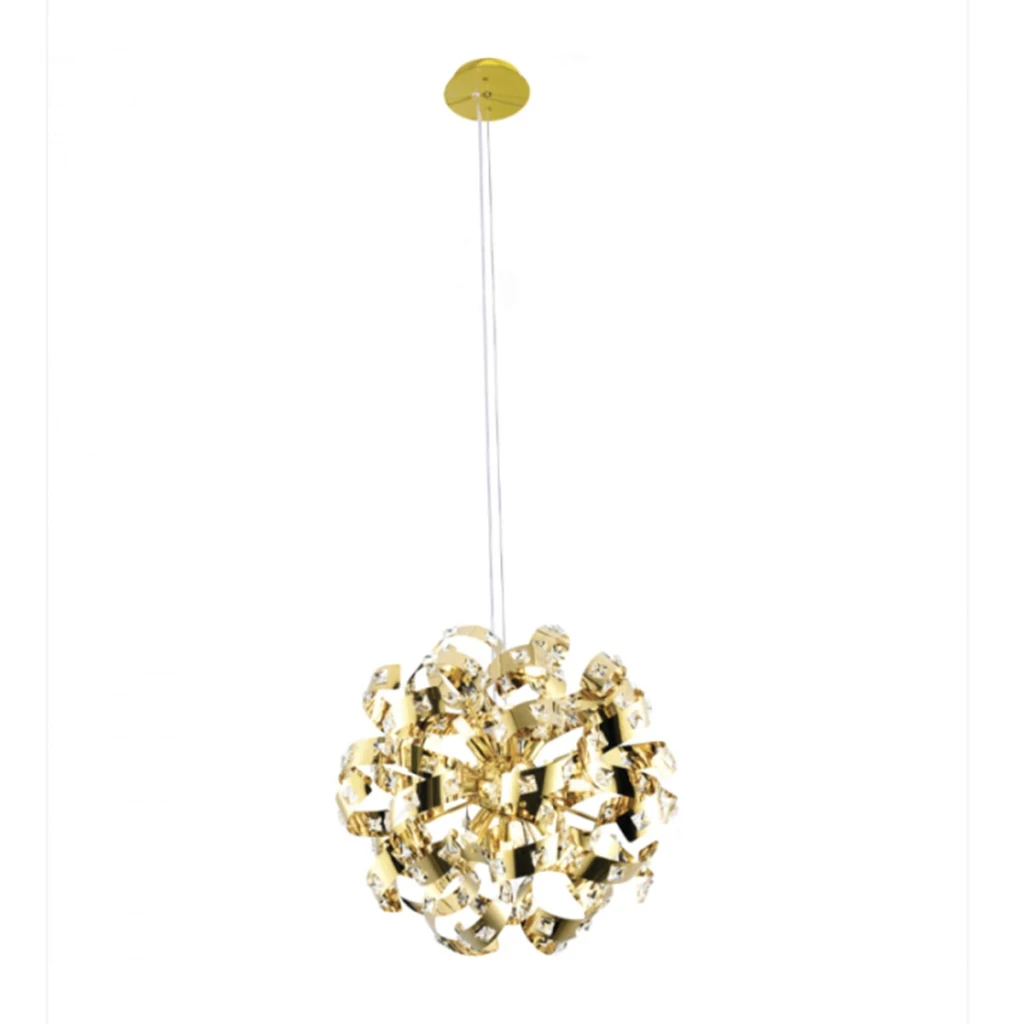 Querolustre Pendente Dcd06201 P/12 Lamp G9 Dourado