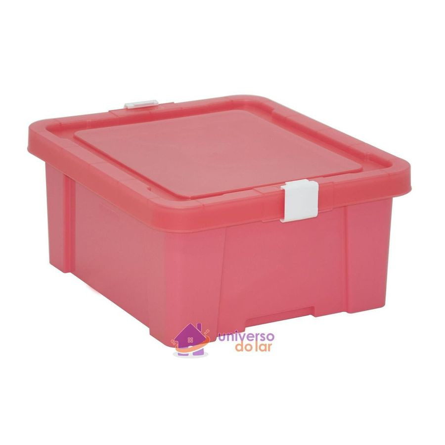 Caixa Organizadora Tramontina Laundry 17l Rosa 92550/061