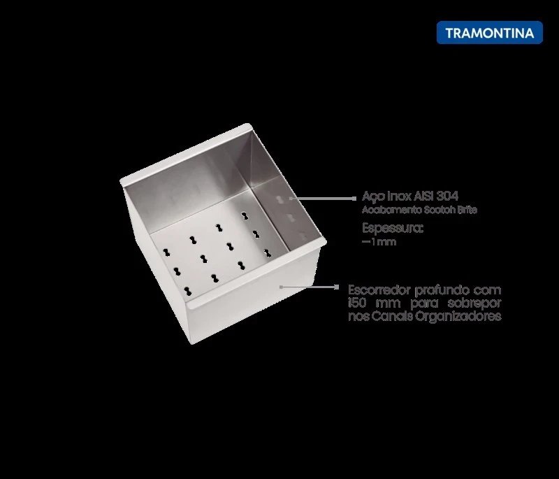 Tramontina Escorredor Inox 15cm Profundo 94534010