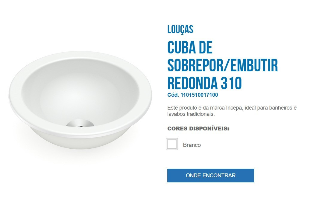 Incepa Cuba Emb/sob Red 310mm Branca