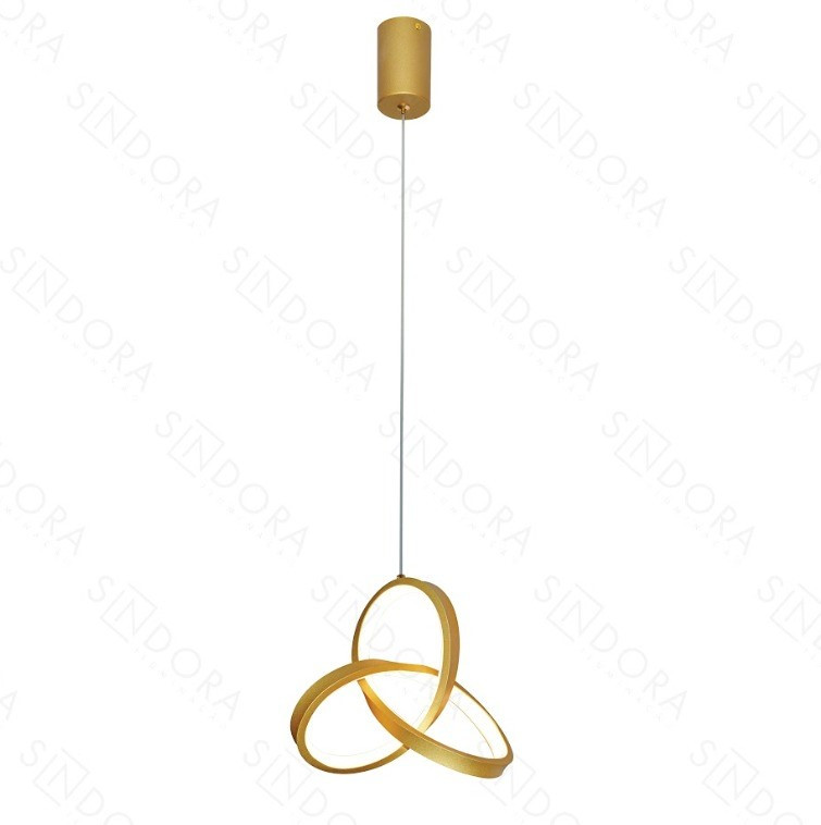 Dinamica Pendente Qd05309 22cm 20w 3000k Dourado