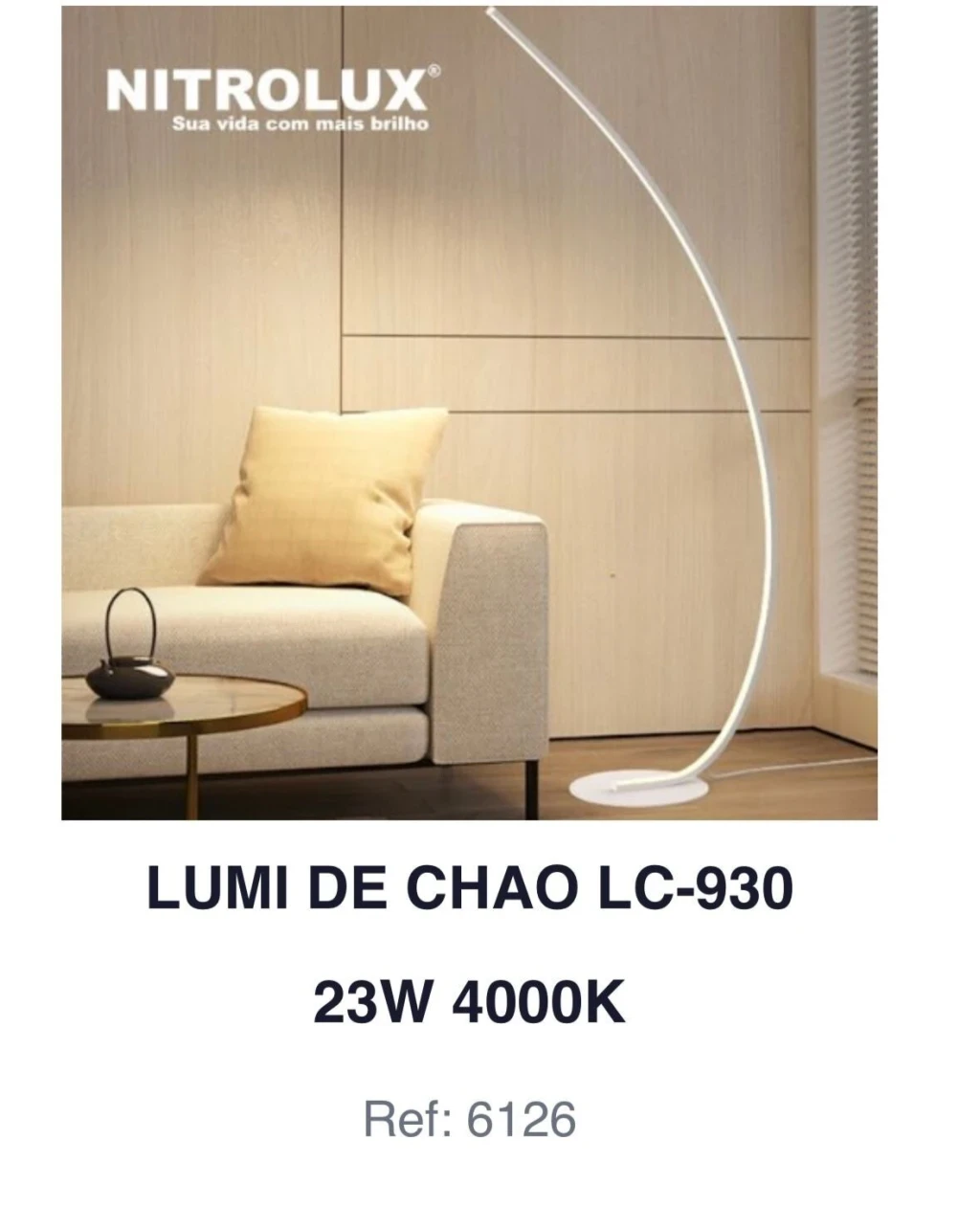 Nitrolux Luminaria de Chao Led Lc-930 23w 4000k - 6126