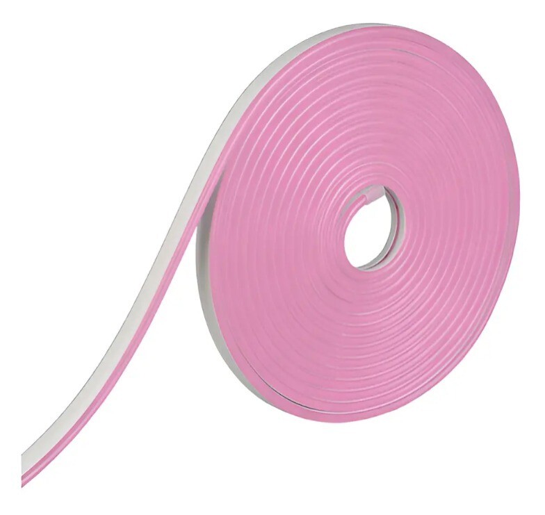 Taschibra Fita Led 8w/m Ip65 C/fonte Biv 5m Rosa Neon