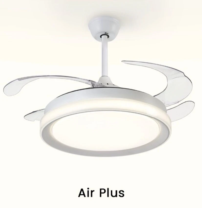 Luminaria e Ventilador Pa Retratil Opus Bivolt com Controle Remoto Acabamento Branco Ultra Silencioso