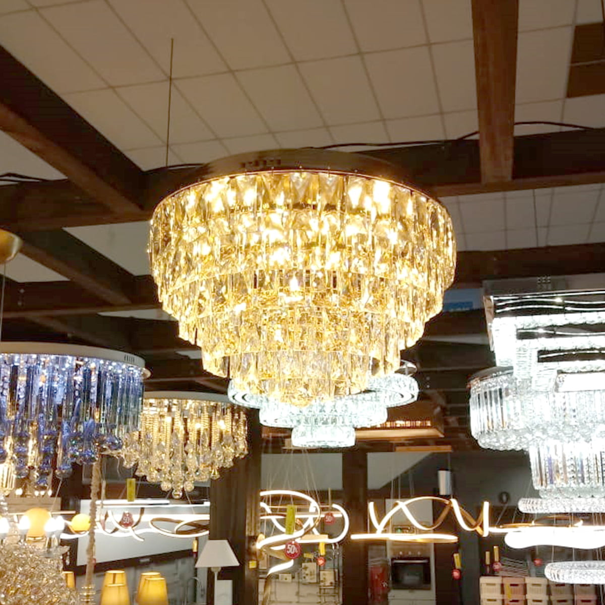 Dinamica Plafon Dcx00200 Led Cristal 42w 3000/6000k Autovolt